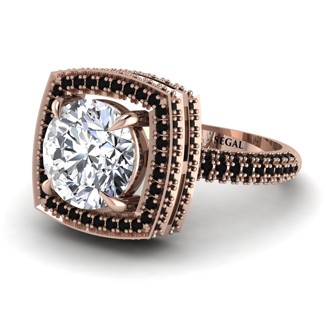 Round Diamond Double Halo Engagement Ring - Kayleigh No. 32