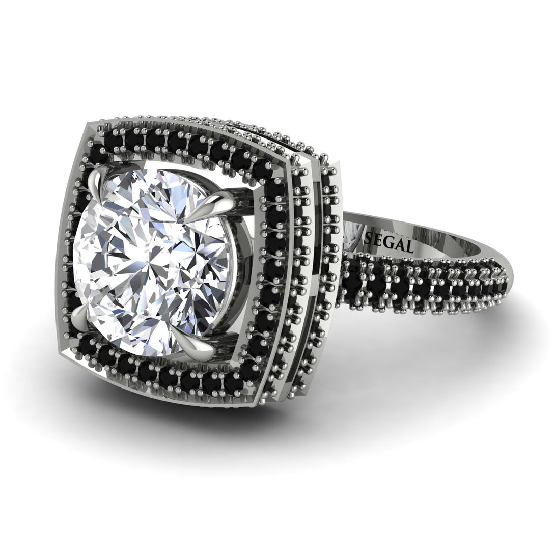 Round Diamond Double Halo Engagement Ring - Kayleigh No. 33
