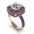 Round Diamond Double Halo Engagement Ring - Kayleigh No. 62 image 3