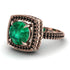 Round Emerald Double Halo Engagement Ring - Kayleigh No. 35 image 1