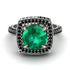 Round Emerald Double Halo Engagement Ring - Kayleigh No. 36 image 2