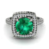 Round Emerald Double Halo Engagement Ring - Kayleigh No. 6 image 2