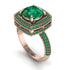 Round Emerald Double Halo Engagement Ring - Kayleigh No. 20 image 3