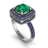 Round Emerald Double Halo Engagement Ring - Kayleigh No. 66 image 3