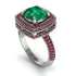 Round Emerald Double Halo Engagement Ring - Kayleigh No. 51 image 3