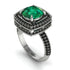 Round Emerald Double Halo Engagement Ring - Kayleigh No. 36 image 3