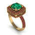 Round Emerald Double Halo Engagement Ring - Kayleigh No. 49 image 3