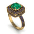 Round Emerald Double Halo Engagement Ring - Kayleigh No. 64 image 3