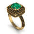 Round Emerald Double Halo Engagement Ring - Kayleigh No. 34 image 3