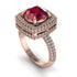 Round Ruby Double Halo Engagement Ring - Kayleigh No. 11 image 2