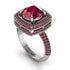 Round Ruby Double Halo Engagement Ring - Kayleigh No. 57 image 2