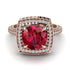 Round Ruby Double Halo Engagement Ring - Kayleigh No. 11 image 3