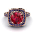 Round Ruby Double Halo Engagement Ring - Kayleigh No. 71 image 3
