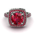 Round Ruby Double Halo Engagement Ring - Kayleigh No. 57 image 3