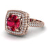 Round Ruby Double Halo Engagement Ring - Kayleigh No. 11 image 1