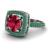 Round Ruby Double Halo Engagement Ring - Kayleigh No. 27 image 1