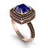 Round Sapphire Double Halo Engagement Ring - Kayleigh No. 44 image 2