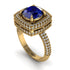 Round Sapphire Double Halo Engagement Ring - Kayleigh No. 13 image 2