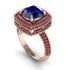 Round Sapphire Double Halo Engagement Ring - Kayleigh No. 59 image 2