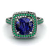 Round Sapphire Double Halo Engagement Ring - Kayleigh No. 30 image 3