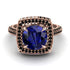 Round Sapphire Double Halo Engagement Ring - Kayleigh No. 44 image 3