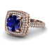 Round Sapphire Double Halo Engagement Ring - Kayleigh No. 14 image 1