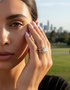 Halo Emerald Cut diamond Bridal Set With Hidden Diamonds - Rowan No. 1 image 4