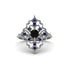 Sapphire Royal Filigree Cluster Engagement Ring - Zinnia No. 69 image 1
