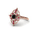 Ruby Royal Filigree Cluster Engagement Ring - Zinnia No. 53 image 3