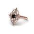 Diamond Royal Filigree Cluster Engagement Ring - Zinnia No. 8 image 3