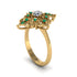 Emerald Royal Filigree Cluster Engagement Ring - Zinnia No. 16 image 2
