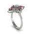 Ruby Royal Filigree Cluster Engagement Ring - Zinnia No. 48 image 2