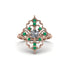 Emerald Royal Filigree Cluster Engagement Ring - Zinnia No. 17 image 1