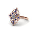 Sapphire Royal Filigree Cluster Engagement Ring - Zinnia No. 62 image 3