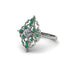 Emerald Royal Filigree Cluster Engagement Ring - Zinnia No. 18 image 3