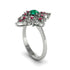 Ruby Royal Filigree Cluster Engagement Ring - Zinnia No. 51 image 2