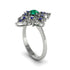 Sapphire Royal Filigree Cluster Engagement Ring - Zinnia No. 66 image 2