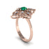 Diamond Royal Filigree Cluster Engagement Ring - Zinnia No. 5 image 2