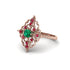 Ruby Royal Filigree Cluster Engagement Ring - Zinnia No. 50 image 3