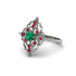 Ruby Royal Filigree Cluster Engagement Ring - Zinnia No. 51 image 3