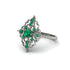 Emerald Royal Filigree Cluster Engagement Ring - Zinnia No. 21 image 3