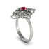 Diamond Royal Filigree Cluster Engagement Ring - Zinnia No. 12 image 2