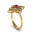 Diamond Royal Filigree Cluster Engagement Ring - Zinnia No. 10 image 2