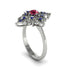 Sapphire Royal Filigree Cluster Engagement Ring - Zinnia No. 72 image 2
