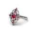 Ruby Royal Filigree Cluster Engagement Ring - Zinnia No. 57 image 3
