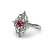 Diamond Royal Filigree Cluster Engagement Ring - Zinnia No. 12 image 3