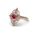Diamond Royal Filigree Cluster Engagement Ring - Zinnia No. 11 image 3