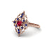 Sapphire Royal Filigree Cluster Engagement Ring - Zinnia No. 71 image 3