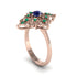 Emerald Royal Filigree Cluster Engagement Ring - Zinnia No. 29 image 2