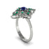Emerald Royal Filigree Cluster Engagement Ring - Zinnia No. 30 image 2